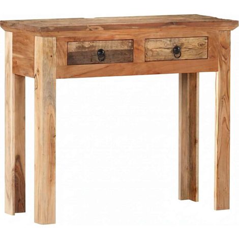 Mesa consola madera de acacia y madera reciclada 90,5x30x75cm vidaXL (1/5)