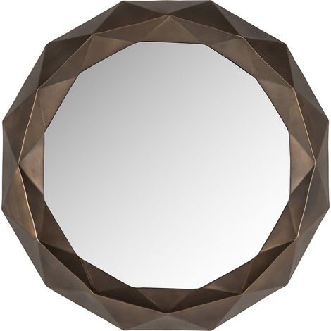 miroir mural doré design contemporain effet facetté élégant - doré facetté effet bronze (1/5)