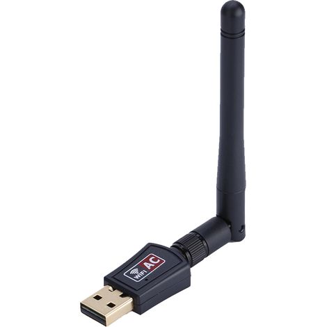 Antenne WiFi USB Externe 600M Dual Band 2.4G/5G pour Réseau Sans Fil (1/5)