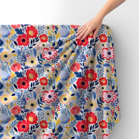 Royal Samt Stoff Polyester Zum Nähen - Motiv Blumen - RDX2172 (1/4)