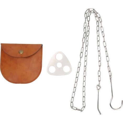 Camping Tripod Board Portable High Temperature Resistant Stainless Steel Tripod Cooking Board Support Plate Chain Set
