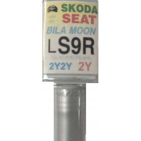 Reparación de arañazos en la pintura del Seat Skoda LS9R 2Y blanco luna 10 ML ARA (1/5)