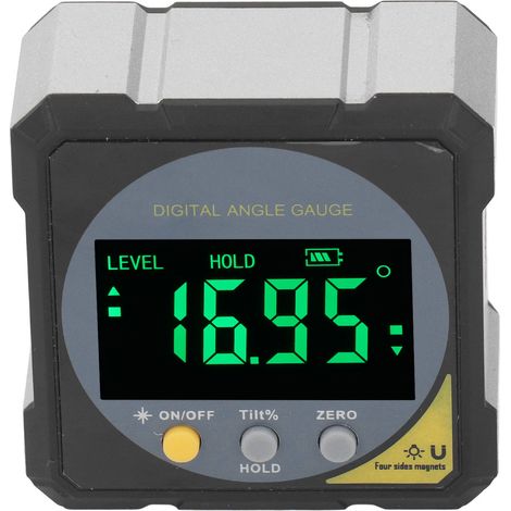 IP54 wasserdichte, hintergrundbeleuchtete digitale LCD-Wasserwaage mit Magnet, präziser digitaler Neigungsmesser (1/5)