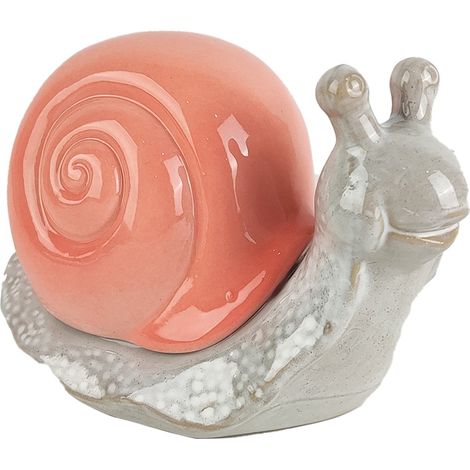 Statuina decorativa a forma di lumaca in porcellana rossa - Decorazione per la casa in stile bohémien - Ideale come regalo e oggetto da collezione