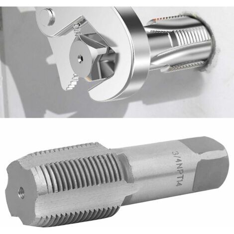 3/4"-NPT-Rohrgewindebohrer, HSS-Silber, Standard-Gewindereparatur-Maschinengewindebohrer