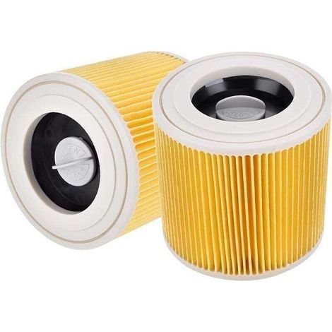 Artraise Lot de 2 Filtres à Cartouche avec Karcher Aspirateurs Humides WD2 WD3 WD3P WD1 MV3 MV2 pour Kärcher Séries A, K, KNT, NT, SE, VC, Remplace 6.414-552.0, 6.414-547.0, 6.414-772.0 (1/4)