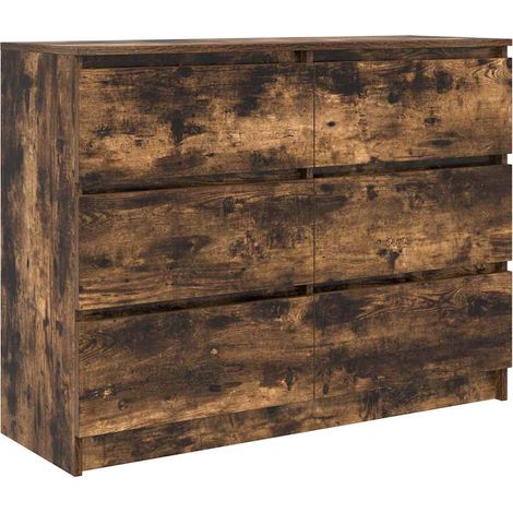 Maison Exclusive - Aparador madera contrachapada color roble ahum
