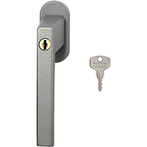 Abus Fg110 Maniglia con Blocco Antifurto, Serratura a Spinta con Cilindro per Finestre, Chiave Maestra, Livello di Sicurezza: 2, 59220, Argento (1/3)