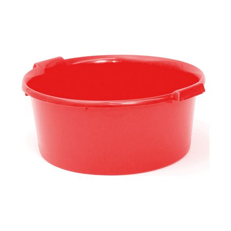 Barreño de plastico redondo con asas 12 Litros Rojo (1/4)