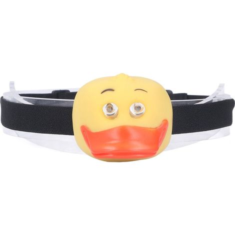 Lampe frontale LED mignonne en forme de canard, motif animal de dessin animé, écologique, pour enfants, idéale pour le vélo en extérieur. (1/5)