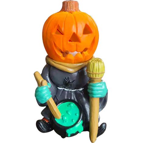 Lanterne Citrouille Chevalier Résine Halloween Décoration Jardin Luminaire Table Chevet Enfant Décor Extérieur (1/5)