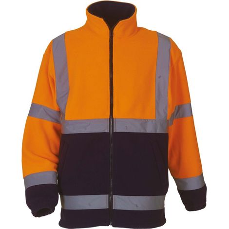 Veste polaire haute visibilité Yoko Orange / Marine S (1/2)