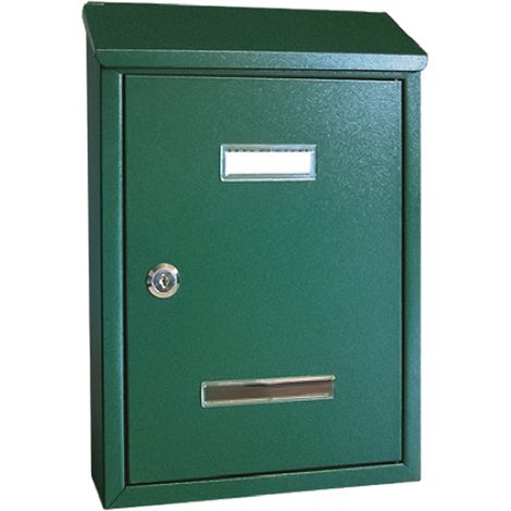 CASSETTA POSTALE 'PEONIA' cm 24,5 x 7,5 x H.36 - verde muschio - KASART