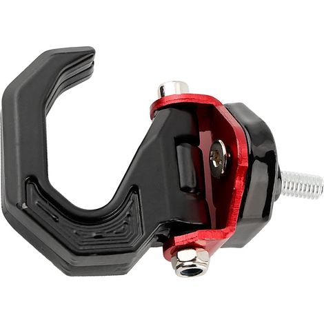 Sacoche moto universelle avec crochet en alliage d'aluminium modifié, support noir/rouge (1/5)