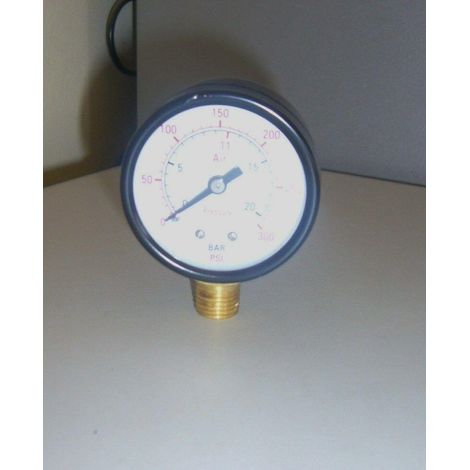 MANOMETRO RADIALE INFERIORE COMPRESSORE 1/4 - 11BAR - 50.D. ABAC BALMA NUAIR (1/2)