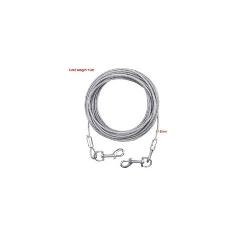 Cable de sujeción para perros de hasta 80 kg, 10 m (blanco), correa para mascotas para perros pequeños, medianos o grandes (blanco, 10 m) - Crezuo