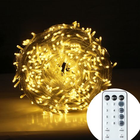 (Perles LED blanc chaud 20m200) Lumière LED extérieure pour lierre, alimentation 220V. (1/5)