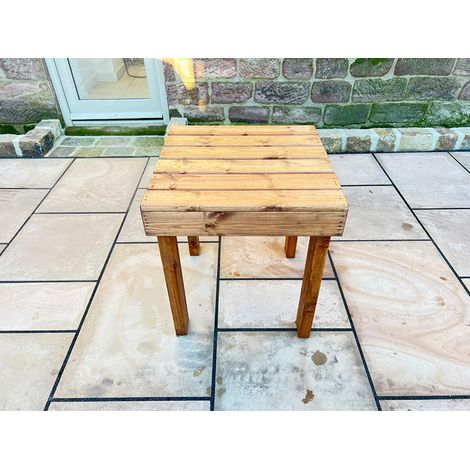 Burghley Table - L60 x W60 x H66 - Redwood - Fully Assembled