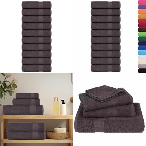 vidaXL Badetücher 10 Stk. Anthrazit 100x150 cm 360 g/m² 100% Baumwolle (1/5)