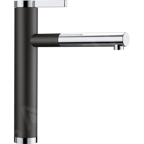 Blanco Linee S - Mitigeur d'évier avec bec extractible, noir / chrome 526171 (1/3)