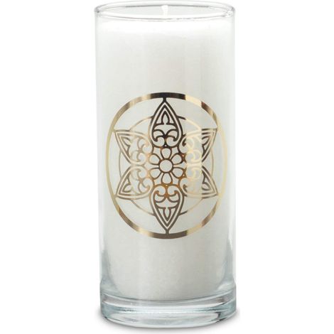 Bougie blanche Mandala 30348-MAN