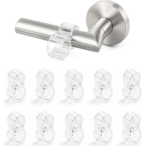 10 Protections Poignée Porte PVC Transparent – Butée Fenêtre (1/5)