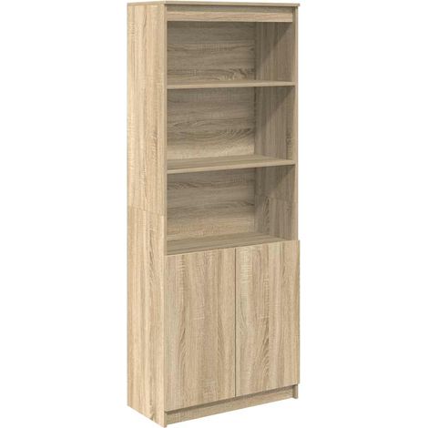 Buffet,Bahut,Meuble de Rangement haut chêne sonoma 70x35x180 cm bois d'ingénierie CFW47863 (1/5)