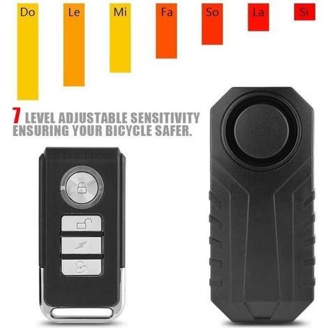 Télécommande sans fil Vélo Sécurité Verrouillage Moto Véhicule Cambrioleur Alarme Sirène (1/3)