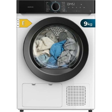 Cecotec Secadora Bomba de Calor 9Kg Bolero Dresscode Dry 9180. 650W, Clase E (Antigua A++), Bajo Consumo, 15 programas (1/5)