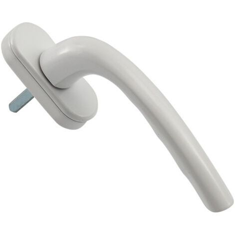 royaluxe-Poignée de fenêtre blanc aluminium pour oscillo-battant – crantage 90°, entraxe 43mm, carré 7mm, fixation non visible