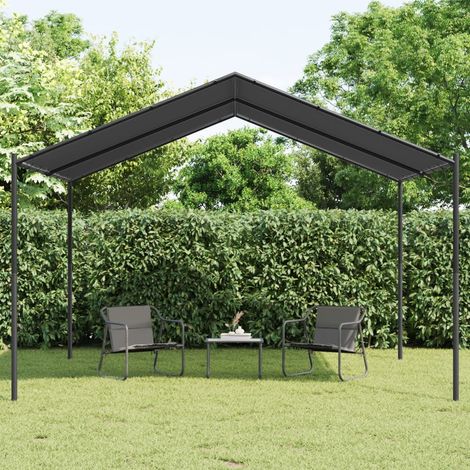 Tente à auvent,Tonnelle de Jardin anthracite 4x3 m acier et tissu -69339 (1/5)