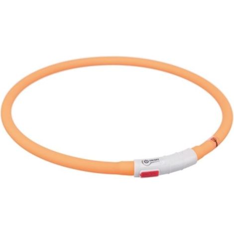 Trixie  LED-Hundehalsband – orange, Größen XS–XL