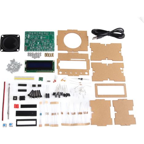 Radio FM DIY 87 à 108 MHz, récepteur radio numérique avec écran LCD et voyant LED clignotant, pièces détachées pour projets éducatifs (1/5)