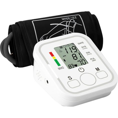 Tensiomètre électronique ZK-B869 pour le bras, avec mémoire de 99 mesures et 2 tests de fréquence cardiaque. Grand écran LCD pour une utilisation à domicile. (1/5)