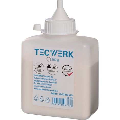 Schlagschnurkreide 250g weiß Ku.-Flasche TECWERK
