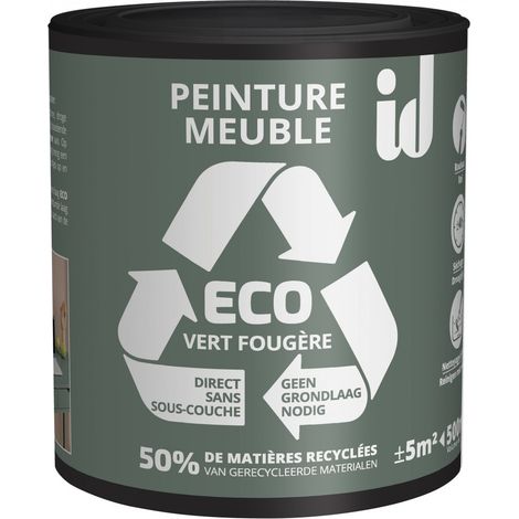 Peinture ECO pour boiseries et meubles - vert fougère 500ml - ID PARIS (1/3)