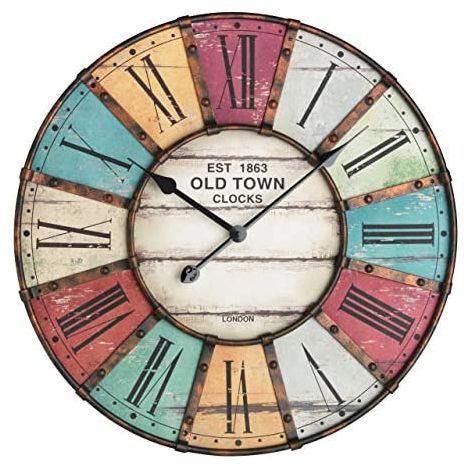 TFA-Dostmann 60.3021 reloj de mesa o pared Reloj mecánico Círculo Cian, Marfil, Rojo, Amarillo
