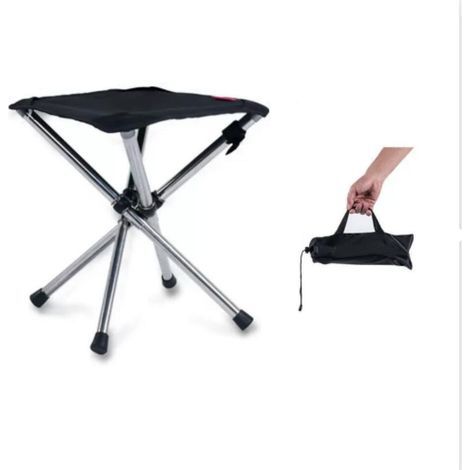 Portable Camping Seat, Folding Camping Stool, Folding Camping Stools, Mini Portable Folding Chair, Small Aluminum Camping Chair, for Travel, Hiking, Fishing, BBQ (1/5)