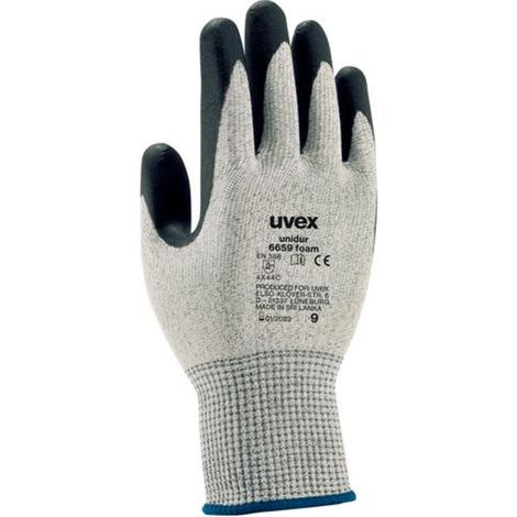 Uvex Schnittschutzhandschuhe uvex unidur 6659 foam, Nitrilkautschuk (NBR)-Schaum-Beschichtung, Größe 6 10 Stk