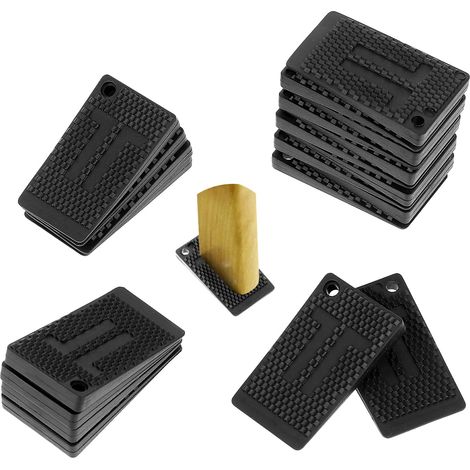 Lntyq 20 pièces - cales de meubles - entretoises de nivellement de meubles - pour niveler et stabiliser les meubles, tables, chaises - noir
