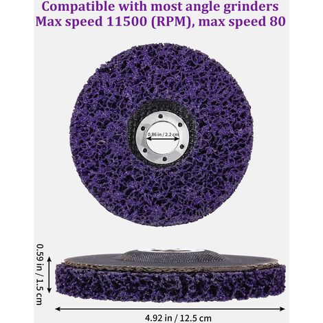 Stück Schruppscheiben 125 x 22 mm Schleifscheibe für Winkelschleifer Schleif-Reinigungsscheibe CSD Grobreinigungsscheiben zum Entrosten von Lack