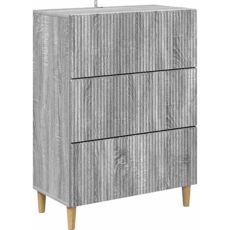 Schubladenschrank Graues Sonoma 66 x 34,5 x 90 cm Holzwerkstoff vidaXL