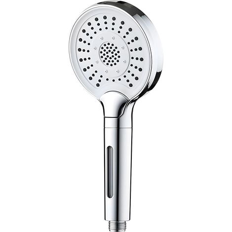 Shower Head - Handheld - 5 Spray Modes - Compatible With Standard 1/2 Inch Thread - For Bathroom Kitchen Garden - Silver - 1 Unit (1/5)