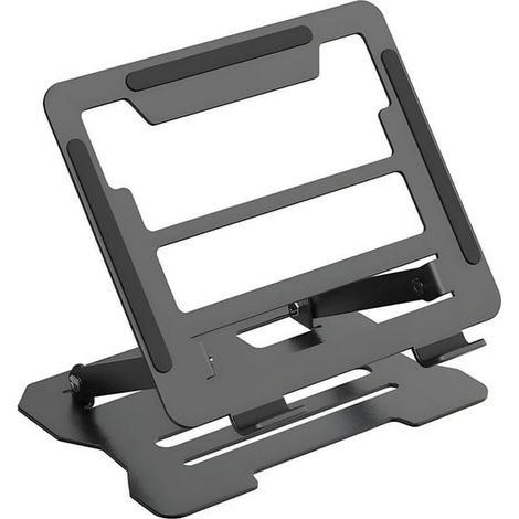 Verstellbarer Laptopständer – Ergonomischer, tragbarer Ständer aus Aluminiumlegierung, höhen- und winkelverstellbar (schwarz)