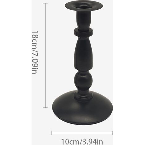 Bougeoirs noirs rétro en fer, porte-bougies à monter soi-même, ornement de table, décoration pour la maison, les fêtes, les mariages et autres réceptions. (1/5)