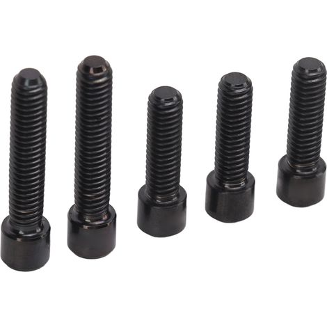 M4 Schaltwerkschrauben 3x13,5 + 2x20 mm, rostfreies Titan, einfache Montage, Käfigschrauben, MTB, Schwarz (1/5)