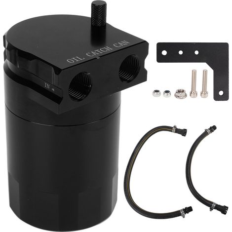 Séparateur d'huile en alliage d'aluminium réservoir de récupération de carburant pièce de rechange pour Chevy Silverado 1500 Noir (1/5)