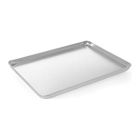 Vassoio espositivo in alluminio per prodotti da forno e dolciumi, 400x300x20mm, colore argento - Hendi 808504 (1/4)