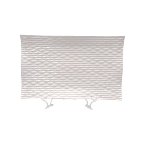 Piatto da Portata in Ceramica Rettangolare Bianco 30 x 18 cm (1/2)