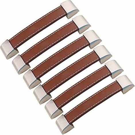 SHINING HOUSE Stück Ledergriffe für Möbel Vintage Ledermöbelgriffe Ledergriff Möbelgriff 128mm Ephé